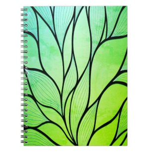 Cuaderno Brillantes tonos verdes con licencia creativa