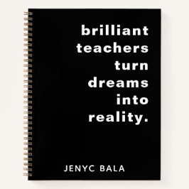 Cuaderno Brilliant Teacher Retro Black & White Design