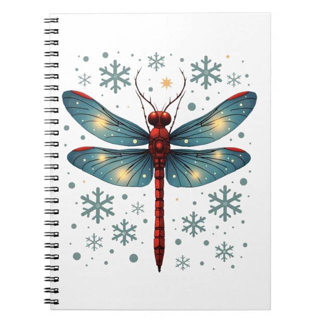 Cuaderno Brillo de la libélula festiva (Frente)