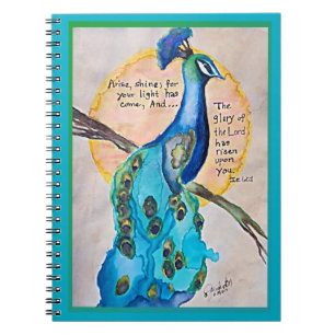 Cuaderno Brillo de pavo real IS.60:1 borde g-t fondo turque