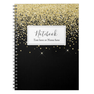 Cuaderno brillo dorado