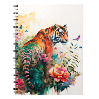 Cuaderno Brillo en llamas de tigre