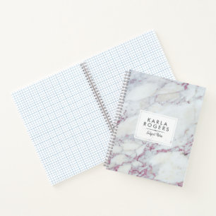 Cuaderno Brillo Falso Gris con Acentos Rosados