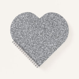 Cuaderno Brillo Plateado Metálico