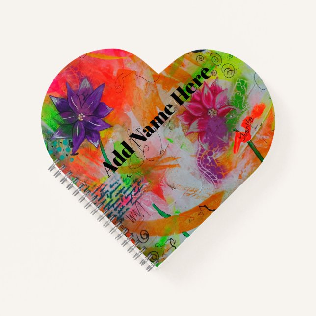 Cuaderno Brillo Vibrante y Caprichoso de Jardín (Anverso)