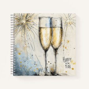 Cuaderno Brindis de Champagne por Año Nuevo