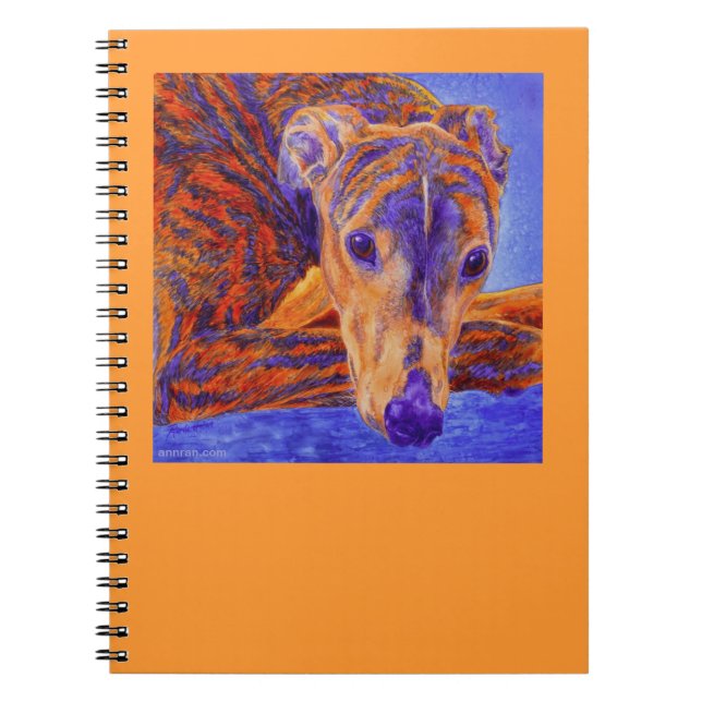 Cuaderno Brindle del galgo - "as " (Frente)