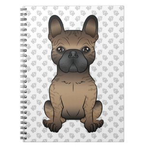 Cuaderno Brindle French Bulldog / Frenchie Perro Lindo & Pa