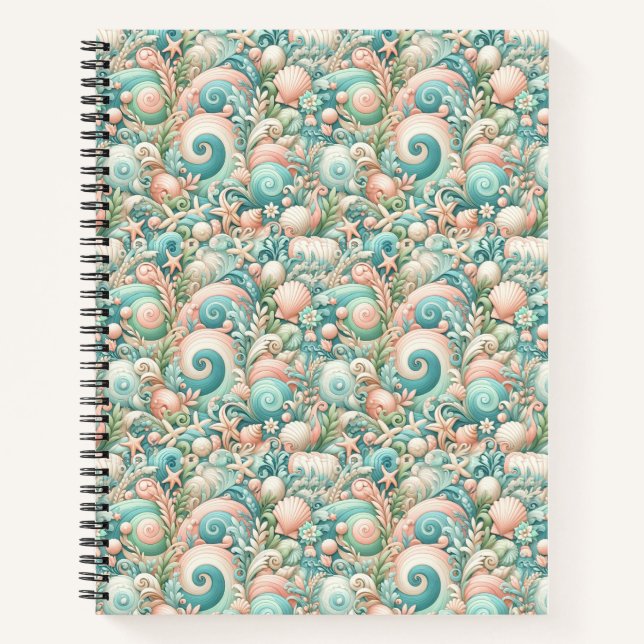 Cuaderno Brisa caprichosa del océano: El mar Pastel se muev (Anverso)