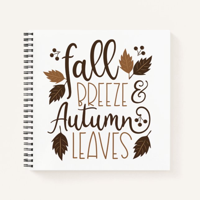 Cuaderno Brisa de otoño hojas de otoño (Anverso)