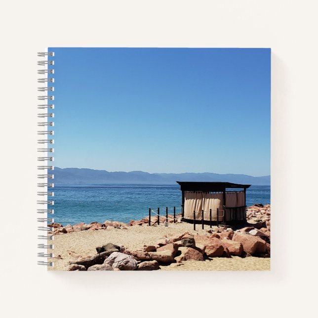 Cuaderno Brisa Oceánica y Páginas junto a la Playa (Anverso)