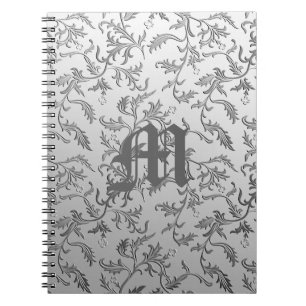 Cuaderno Brocado elegante de plata