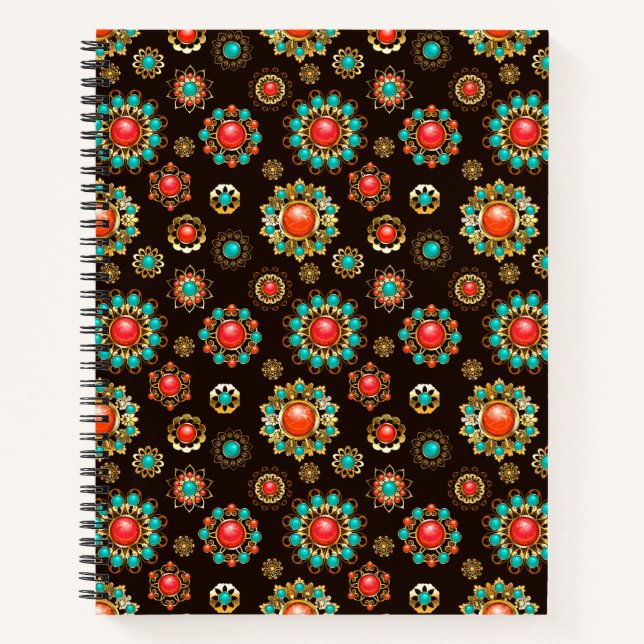 Cuaderno Broches Étnicos Patrón Continuo (Anverso)
