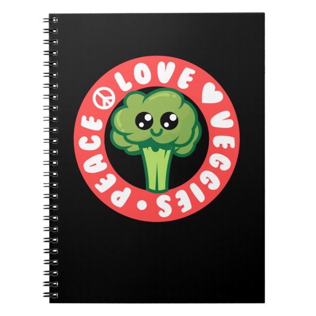 Cuaderno Brócoli de verduras veganas (Frente)