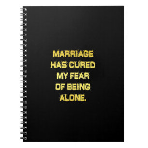 Cuaderno Broma divertida sobre el matrimonio y el miedo