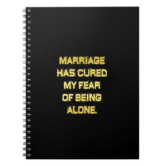 Cuaderno Broma divertida sobre el matrimonio y el miedo (Frente)