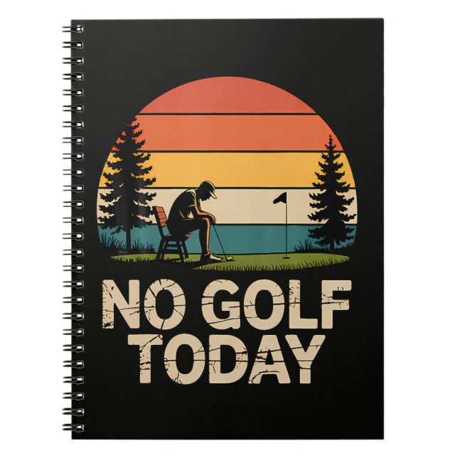 Cuaderno Broma sin golf hoy Divertida Triste (Frente)