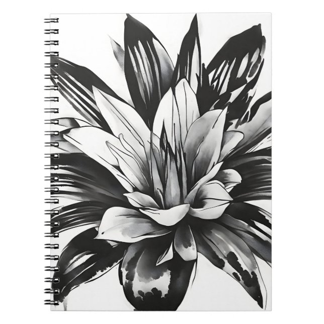 Cuaderno Bromeliad - Watercolor flowers (Frente)