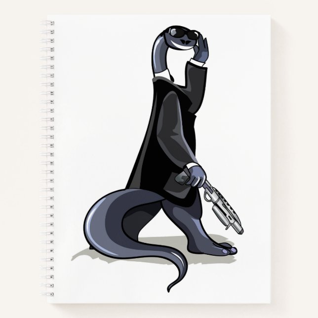 Cuaderno Brontosauro Vestido Como Personaje De Película. (Anverso)