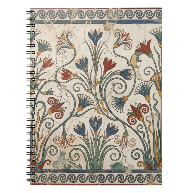 Cuaderno Bronze Age Blooms: Minoan Fresco Botanical (Frente)