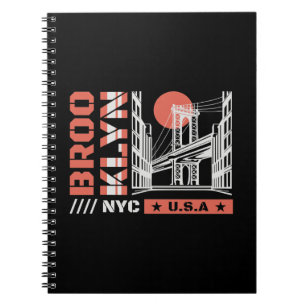 Cuaderno Brooklyn NYC Puente Gráfico Urbano Nueva York