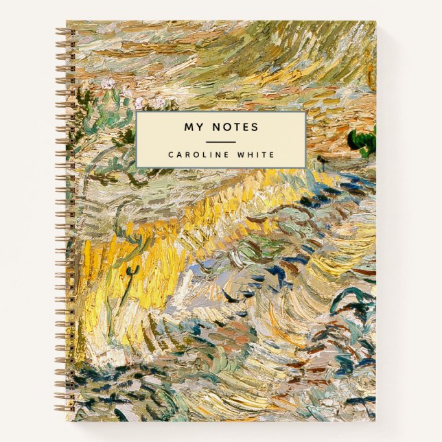 Cuaderno Brotes de cepillo de Van Gogh personalizados (Anverso)