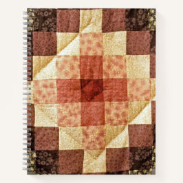 Cuaderno Brown Calico Patchwork Quilt