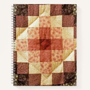 Cuaderno Brown Calico Patchwork Quilt