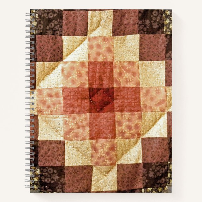 Cuaderno Brown Calico Patchwork Quilt (Anverso)