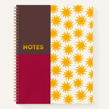Cuaderno Brown Crimson Gold Sunburst - L