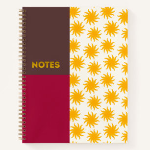 Cuaderno Brown Crimson Gold Sunburst - L