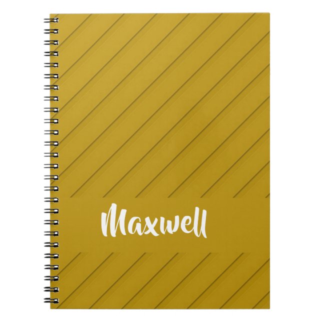 Cuaderno Brown diagonal plastic textured custom name (Frente)