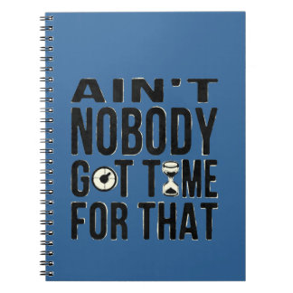 Cuaderno Brown dulce divertido no es nadie hora conseguida