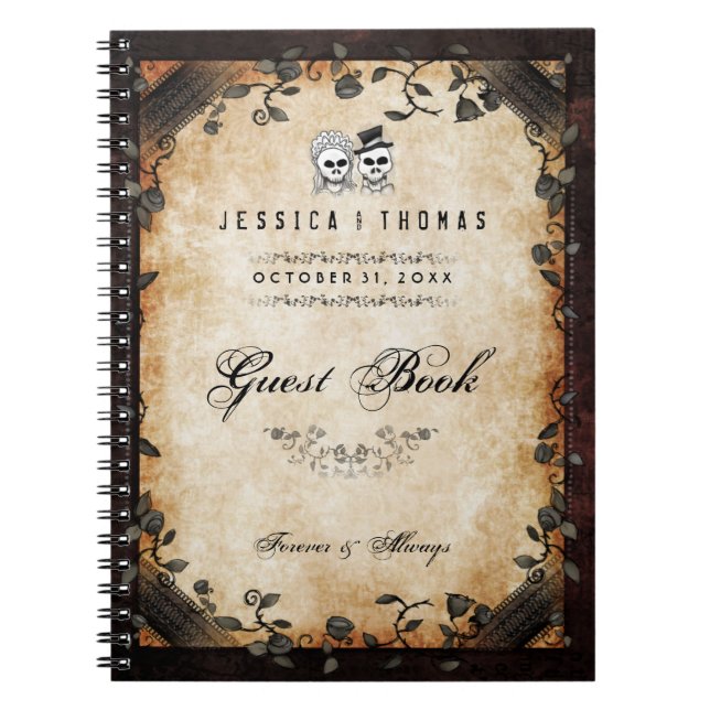 Cuaderno Brown Halloween que casa el LIBRO DE VISITAS (Frente)