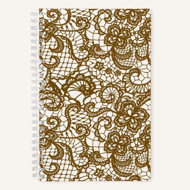 Cuaderno Brown Lace en notas de marfil (Anverso)