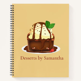 Cuaderno Brownie de chocolate con helado de vainilla