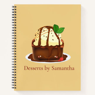 Cuaderno Brownie de chocolate con helado de vainilla
