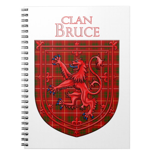Cuaderno Bruce Tartan Scottish Plaid Lion Rampant (Frente)