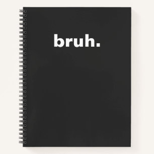 Cuaderno bruh diseño minimalista de una palabra
