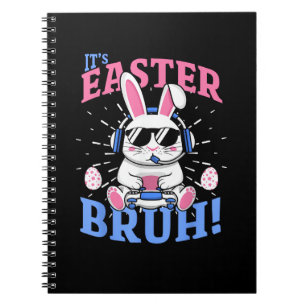 Cuaderno Bruh Easter Bunny Gamer Videojuegos Hombres Niño