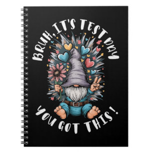 Cuaderno Bruh es día de prueba tú puedes divertido motivaci