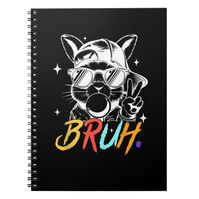 Cuaderno Bruh Meme Easter Guay Bunny Face Gafas de sol Homb (Frente)