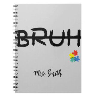 Cuaderno Bruh Puzzle Personalized Teacher Notebook