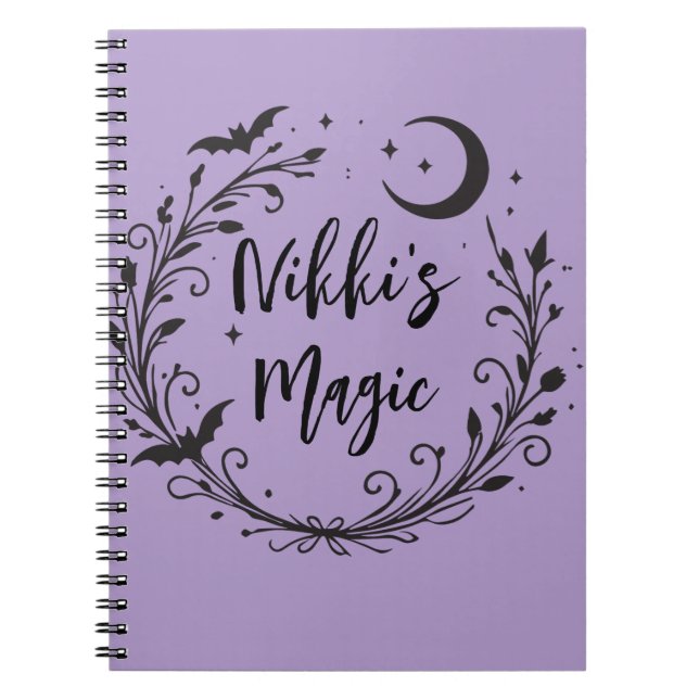 Cuaderno Bruja Caprichosa Wicca Mágia Herbácea Halloween (Frente)