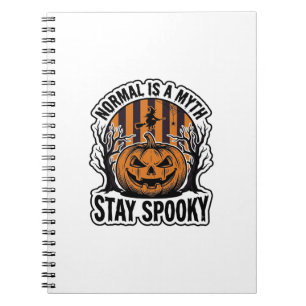 Cuaderno Bruja de Calabaza Espeluznante Grabado Antiguo Hal