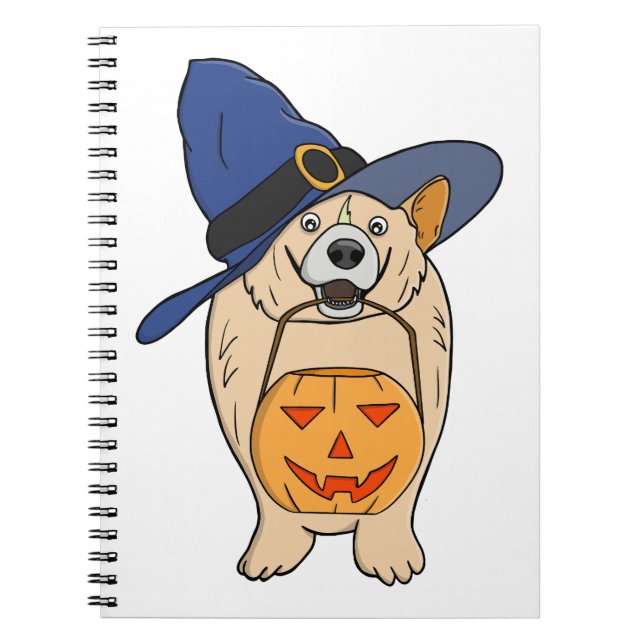 Cuaderno Bruja de Calabaza Perro (Frente)