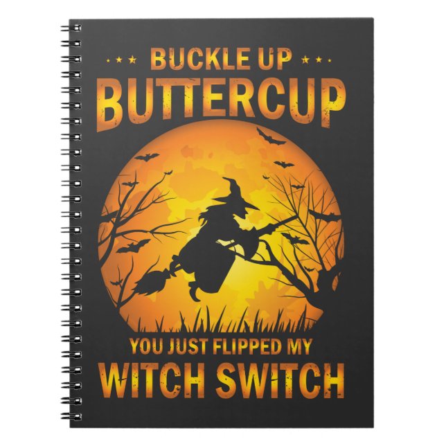 Cuaderno Bruja de Halloween Cambia Abrocha te Amapola  (Frente)