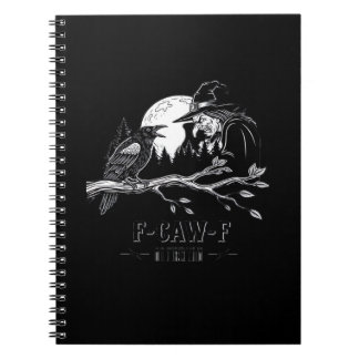 Cuaderno Bruja de Halloween de Cuervo F-Caw-F