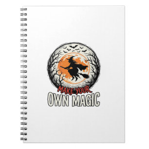 Cuaderno Bruja de Halloween Propia Magia Diseño de Camiseta