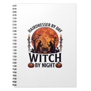 Cuaderno Bruja de la peluquería Día Noche de Halloween Pein